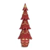 Henriette Natale>Albero H.32,5Cm. Rosso Fiori Oro X'Mas Trees