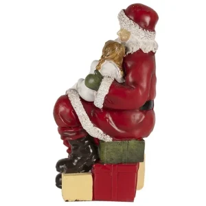 Clayre&eef Natale>Babbo con bimba  9x18 cm