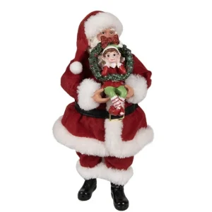 Clayre&eef Natale>Babbo con Elfo 28cm