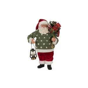 Clayre&eef Natale>Babbo con Lanterna 28cm