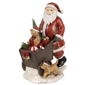 Clayre&eef Natale>Babbo con Regali e Cagnolino 12x8x15cm