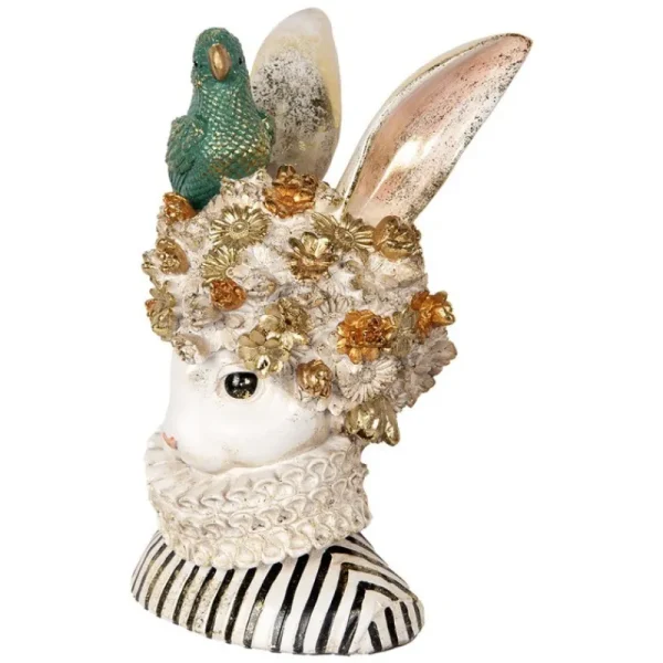 Clayre&eef Pasqua>Busto coniglio con Pappagallo 23x21x35 cm