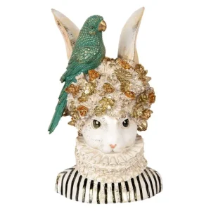 Clayre&eef Pasqua>Busto coniglio con Pappagallo 23x21x35 cm