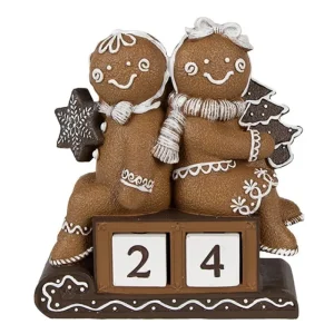Clayre&eef Natale>Calendario pan di zenzero 11x4x13cm