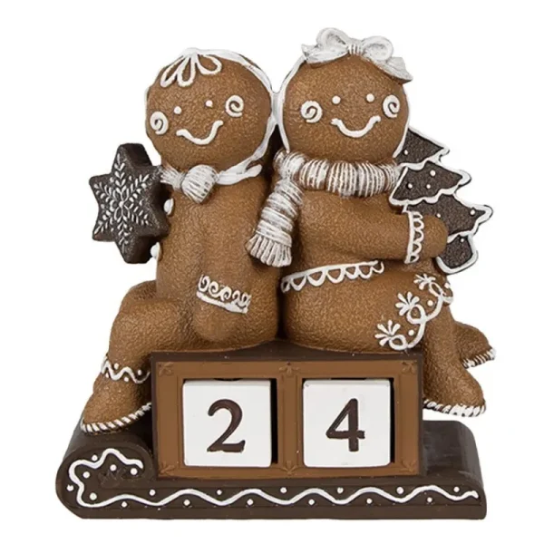 Clayre&eef Natale>Calendario pan di zenzero 11x4x13cm