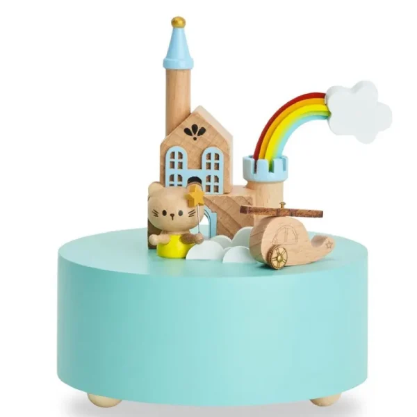 Henriette Decorazioni>Carillon Arcobaleno Azzurro Cm.11x11 Wood Carillonpz