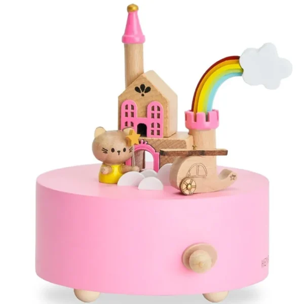 Henriette Decorazioni>Carillon Arcobaleno Rosa Cm.11x11 Wood Carillon