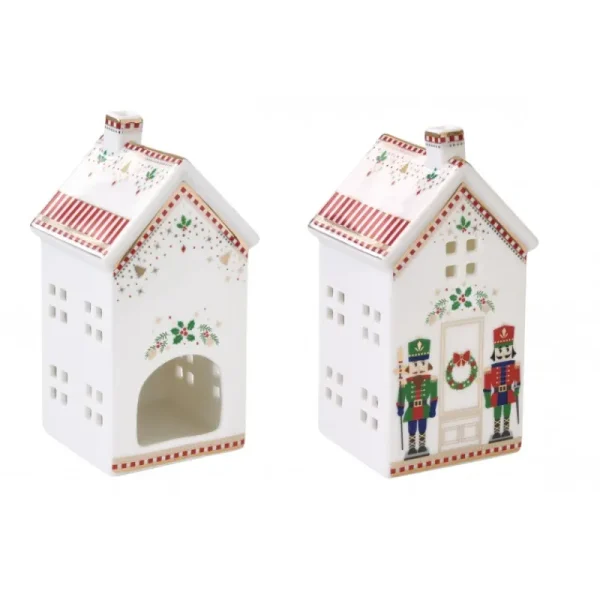 EasyLife Natale>Casetta portacandele 6,5x14,5 cm Nutcracker