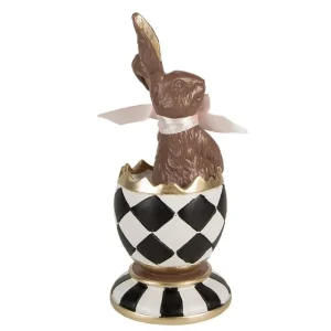 Clayre&eef Pasqua>Chocolate coniglio nell'uovo 8x7x19 cm