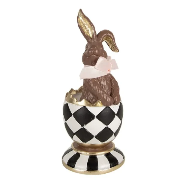 Clayre&eef Pasqua>Chocolate coniglio nell'uovo 8x7x19 cm