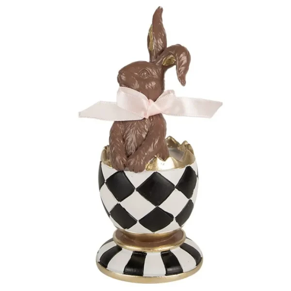 Clayre&eef Pasqua>Chocolate coniglio nell'uovo 8x7x19 cm