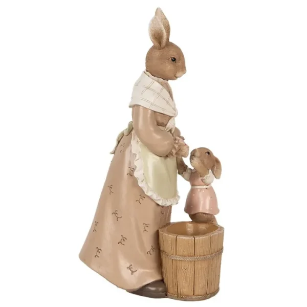 Clayre&eef Pasqua>Conigli con Vaso 13x10x24 cm