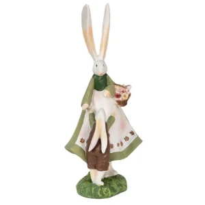 Clayre&eef Pasqua>Coniglia con Figlio 10x7x25 cm