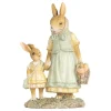 Clayre&eef Pasqua>Coniglietta con Figlia 14x7x20 cm