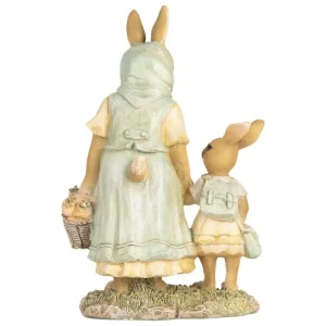 Clayre&eef Pasqua>Coniglietta con Figlia 14x7x20 cm