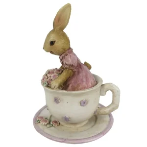 Clayre&eef Pasqua>Coniglietta fioraia in tazzina