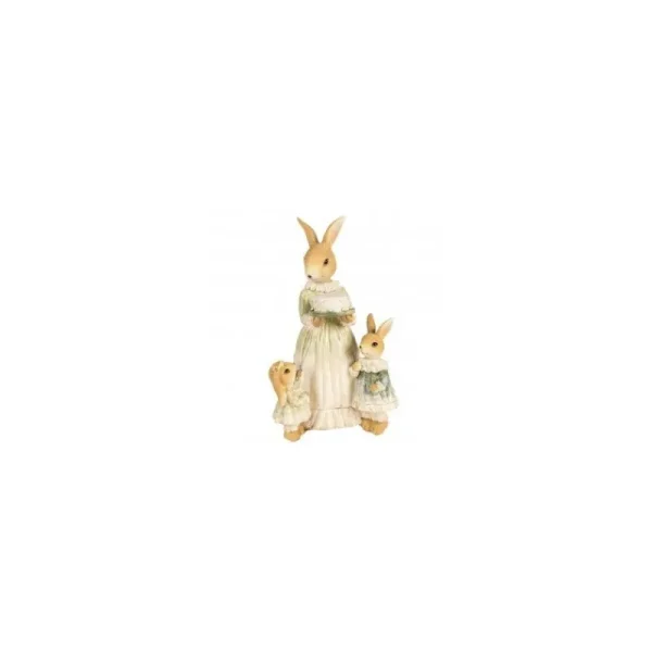 Clayre&eef Pasqua>Coniglietti a Passeggio 13x10x21 cm