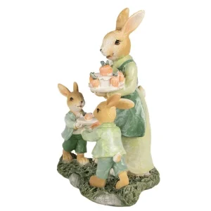 Clayre&eef Pasqua>Coniglietti con mamma 12x8x15 cm