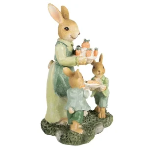 Clayre&eef Pasqua>Coniglietti con mamma 12x8x15 cm