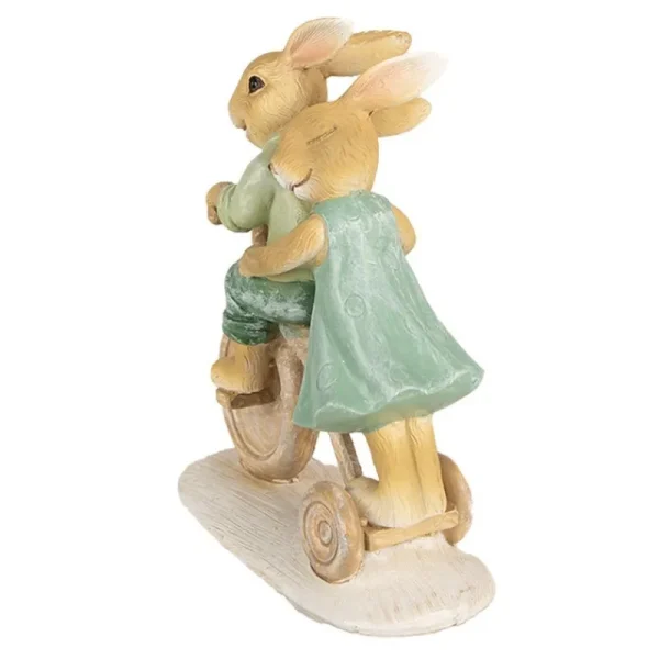 Clayre&eef Pasqua>Coniglietti in Bici 12x6x14 cm