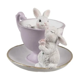 Clayre&eef Pasqua>Coniglietti in Tazzina 16x13x12 cm