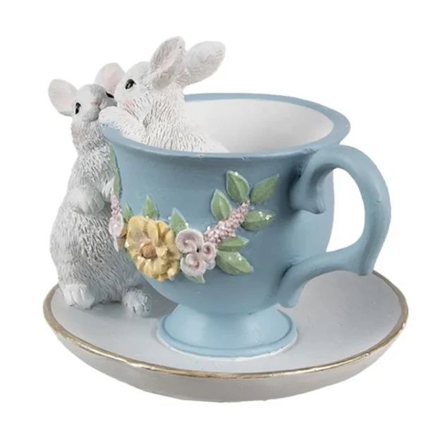 Clayre&eef Pasqua>Coniglietti in Tazzina 13x16x12 cm