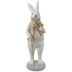 Clayre&eef Pasqua>Coniglietto con Bastone 12x9x31 cm