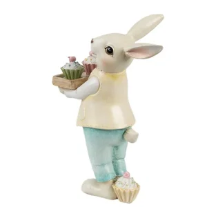 Clayre&eef Pasqua>Coniglietto con cupcake 11x6x16 cm