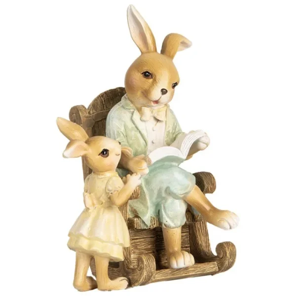 Clayre&eef Pasqua>Coniglio che racconta storia 12x11x17 cm