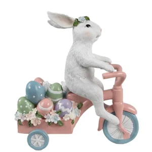 Clayre&eef Pasqua>Coniglio su bicicletta 29x12x31 cm