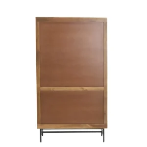 Light And Living Complementi>Credenza 100x40x180 cm DUBAKU legno marrone scuro