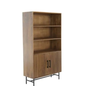 Light And Living Complementi>Credenza 100x40x180 cm DUBAKU legno marrone scuro