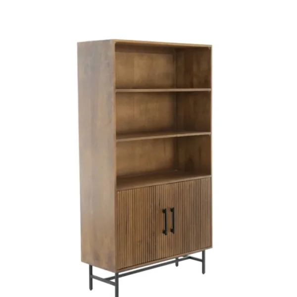 Light And Living Complementi>Credenza 100x40x180 cm DUBAKU legno marrone scuro