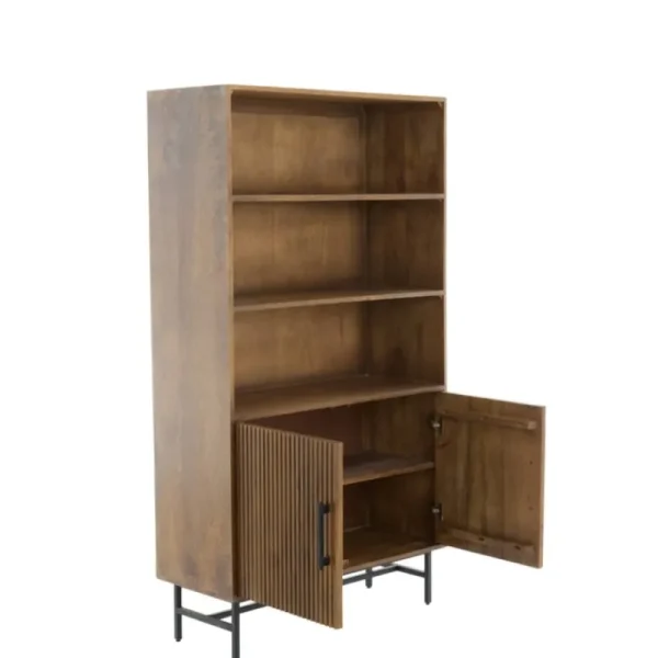 Light And Living Complementi>Credenza 100x40x180 cm DUBAKU legno marrone scuro