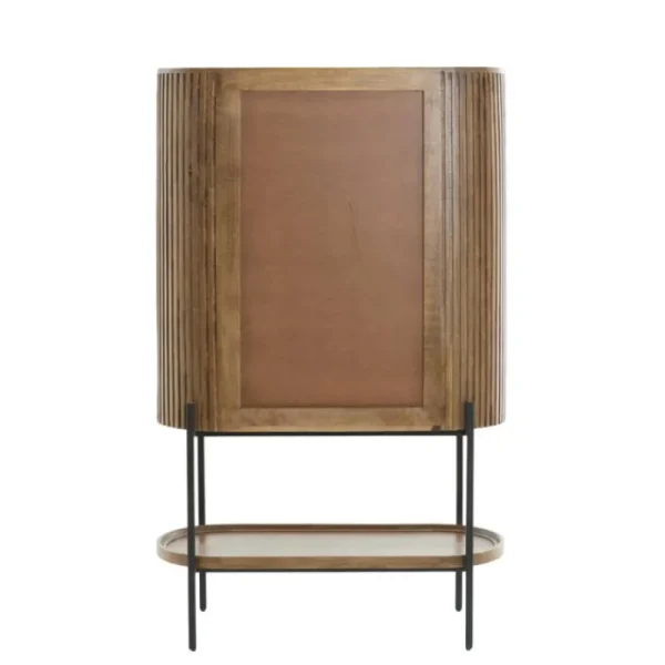 Light And Living Complementi>Credenza 100x40x165 cm DUMOSI legno marrone scuro