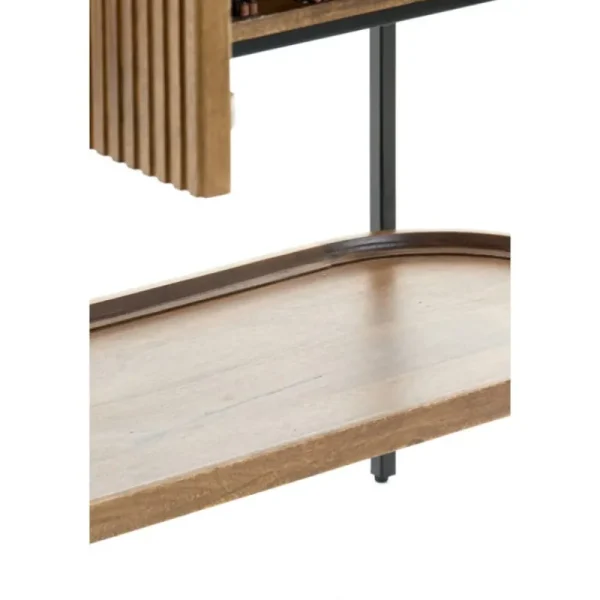 Light And Living Complementi>Credenza 100x40x165 cm DUMOSI legno marrone scuro