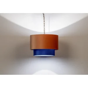 Garpe Illuminazione>Lampadario Salmone e Blu: Design Unico per la Tua Casa