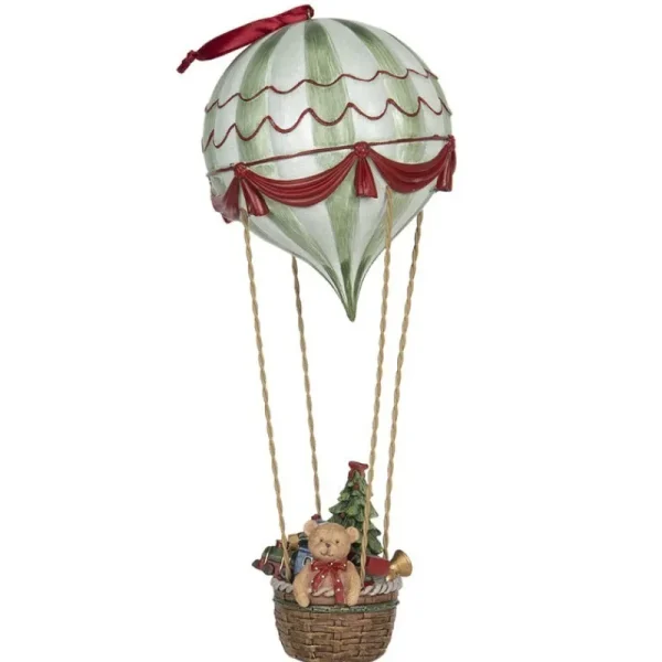 Clayre&eef Natale>Mongolfiera con Orsetto 14x37cm