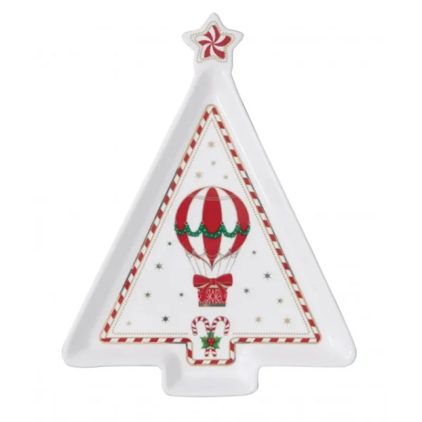 EasyLife Natale>Piatto a forma abete 21x16 cm Christmas Wonderland