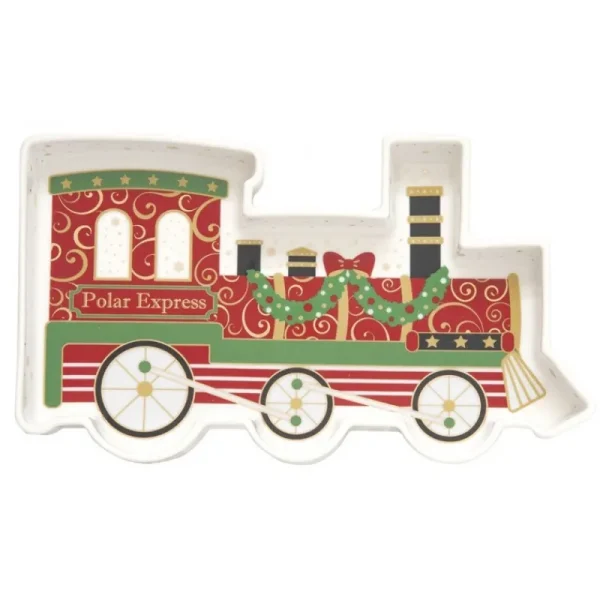 EasyLife Natale>Piatto a forma treno 25x15 cm Polar Express