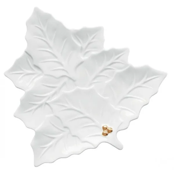 EasyLife Natale>Piatto da portata Holly White: eleganza per la tua casa