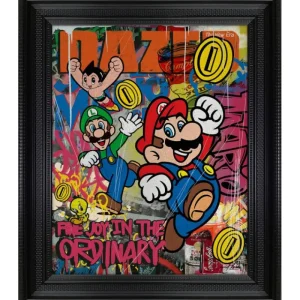 Atelier Design Quadri>Pop Mario e Luigi con Cornice 50x60cm