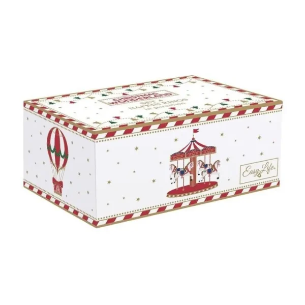 EasyLife Natale>Set 4 legatovagliolo Ø 4,5 cm Christmas Wonderland