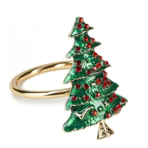 Fade Natale>Set 6 Legatovagliolo con Albero 5x3,5cm