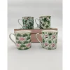 EasyLife Tazze>Set 4 Mug Tropical in Porcellana - Idea Regalo Unica