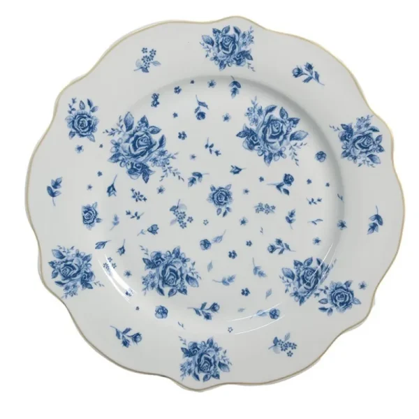 Clayre&eef Piatti>Set 6 Piattini Blue Roses 20cm