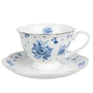 Clayre&eef Tazze>Set 6 Tazze Blue Roses: Eleganza per la tua casa