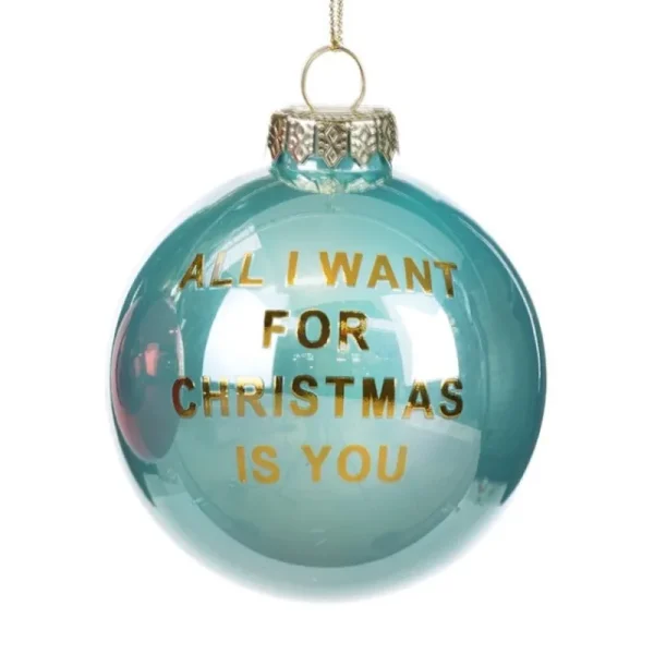 Goodwill Natale>Sfera All I Want For Christmas 9cm: Decorazioni Uniche