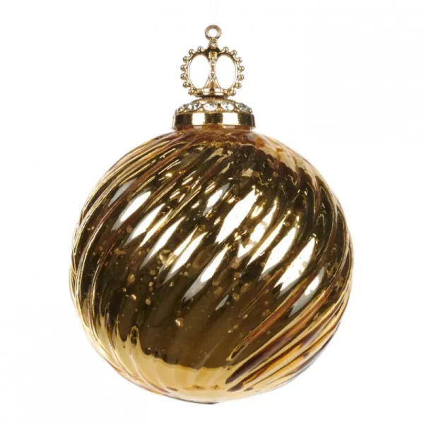 Goodwill Natale>Sfera con Corona 10cm: Eleganza per la tua casa