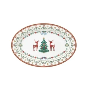 EasyLife Natale>Vassoio ovale 35x23,5 cm CHRISTMAS FOLK